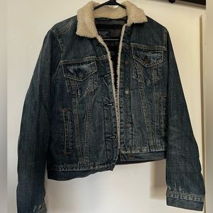 Abercrombie Faux fur denim jacked
